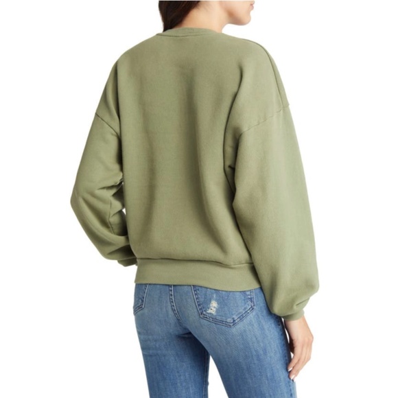 NWT $168 Mother The Drop Square Graphic Sweatshirt "EAT ME" in size XS! - Picture 4 of 8